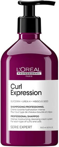 L'Oréal Professionnel Curl Expression Hydrating Shampoo for Curly & Kinky Hair, Serie Expert, 500 ml