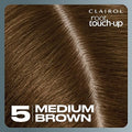 Clairol Root Touch-Up Permanent Hair Dye, 5 Medium Brown