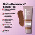 Revlon Illuminance Tinted Serum, Triple Hyaluronic Acid, SPF 15, 113 Ivory Beige, 0.94 Fl Oz