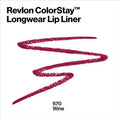 Revlon Colorstay Lip Liner with Built-in Sharpener, 670 Wine, 0.01 oz