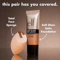 e.l.f. Soft Glam Foundation, Medium Coverage, Satin Finish, Vegan, 20 Light Cool