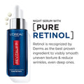 L'Oreal Revitalift 0.3% Pure Retinol Night Serum, Fragrance Free, 1 Oz + Moisturizer Sample