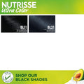 Garnier Nutrisse Ultra Color Permanent Hair Dye, BL11 Jet Blue Black (Black Currant)