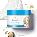 Dove Macadamia & Rice Milk Body Scrub, Nourishes & Smooths Skin, 10.5 Oz