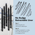 e.l.f. No Budge Retractable Eyeliner, Waterproof & Ultra-Pigmented, Black, 0.006 oz