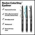 Revlon ColorStay Eyeliner, Waterproof & Smudge-Proof, 201 Black, 2 Count