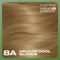 Clairol Natural Instincts Semi-Permanent Hair Dye, 8A Medium Cool Blonde, 1 Pack