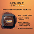 L'Oreal Paris Infallible Soft Matte Bronzer, Fair, 0.31 Oz